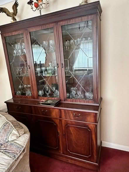 Photo of free Dark wood wall cabinet (Trowell NG9) #1
