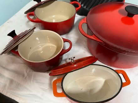 Photo of free Le Creuset pans and griddle (Pulborough) #4