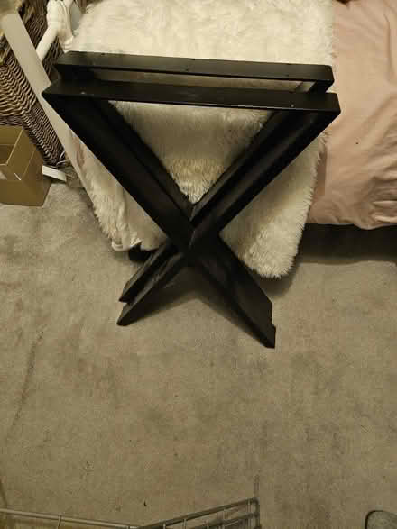 Photo of free Black metal Table legs, X shape (Warmley) #1