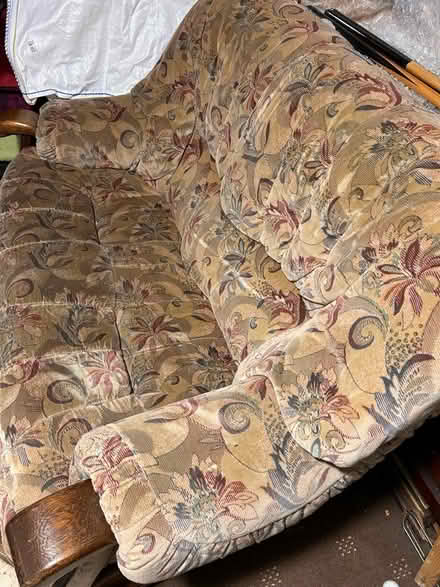 Photo of free Two seater settee sofa oak (Cam (GL11)) #3