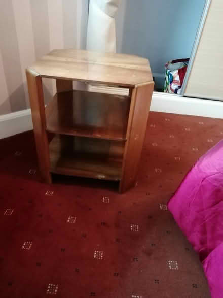 Photo of free Wooden table/bedside cabinet (EH14 kingsknowe) #2