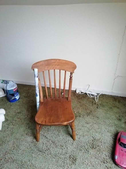 Photo of free Small (half size?) Wooden chair (EH14 kingsknowe) #1