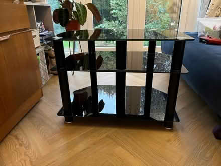 Photo of free Black glass TV table (Henleaze BS9) #3