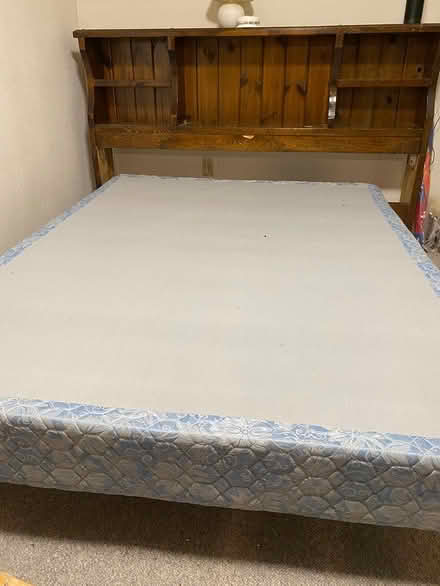 Photo of free Queen box spring and king headboard (Redmond) #1