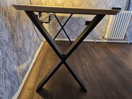 Photo of free Black metal Table legs, X shape (Warmley) #2