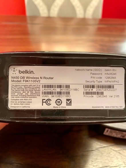 Photo of free Belkin WiFi Wireless Router (Cabin John near Bethesda) #3