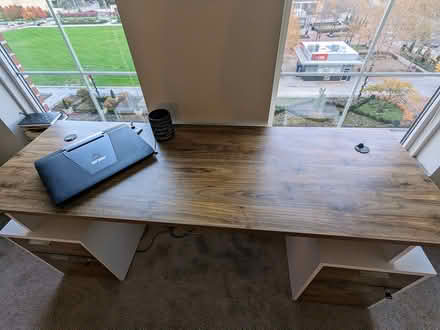 Photo of free White/Walnut Desk (Highpoint on Columbus Commons) #4