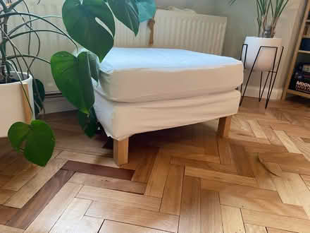 Photo of free IKEA Karlstad white footstool (GU1) #1