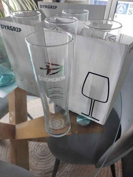 Photo of free 6 Strongbow pint glasses (LL11) #1