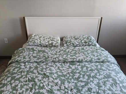 Photo of free Pottery Barn White/Gold Bed Frame (Highpoint on Columbus Commons) #2