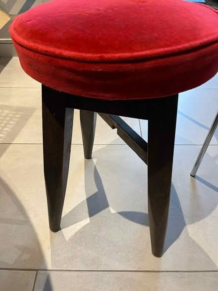 Photo of free Red velvet stool (Christchurch park area) #2