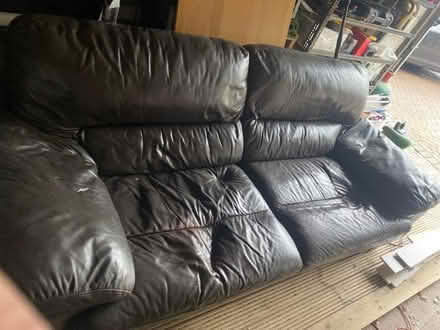 Photo of free Brown 3 seater leather sofa (Arnold NG5) #1