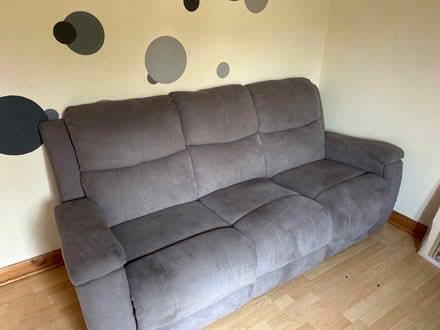 Photo of free Grey recliner sofa (HX7 Mytholmroyd) #1