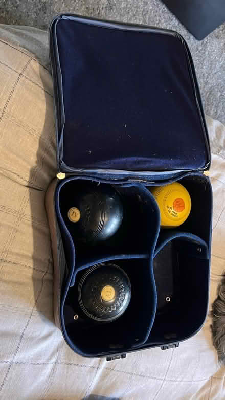 Photo of free Old bowls and jack in bag (Sharples Bolton BL1) #1
