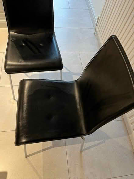 Photo of free 6 Habitat leather chairs (Christchurch park area) #2