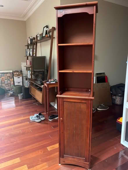 Photo of free Narrow book shelf w door (Cambridgeport) #1