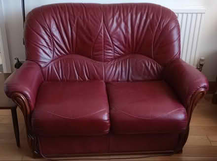 Photo of free Red leather lounge suite (Fletton) #1