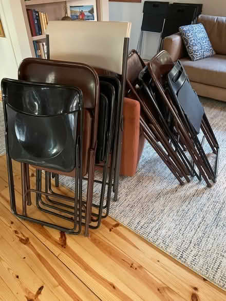 Photo of free Curb alert: Ten folding chairs (Takoma Park MD) #1