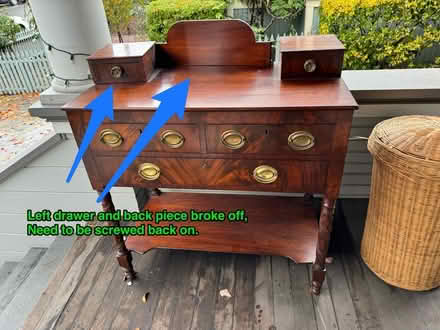Photo of free Hutch, Rug and Basket (West Petaluma) #1