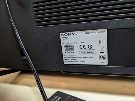 Photo of free Sony TV 43" KD-43XD8099 (SE3) #2