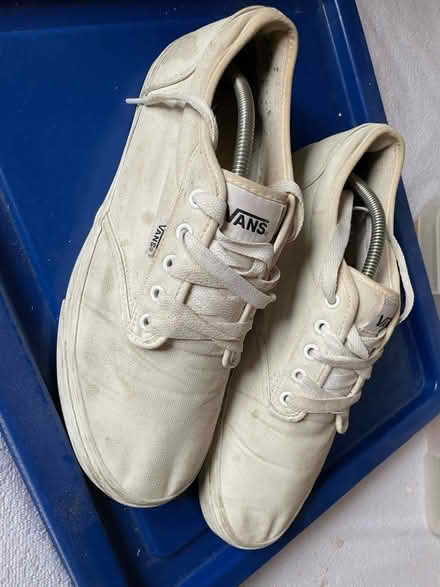 Photo of free White Vans men’s size 11 (SW4) #1