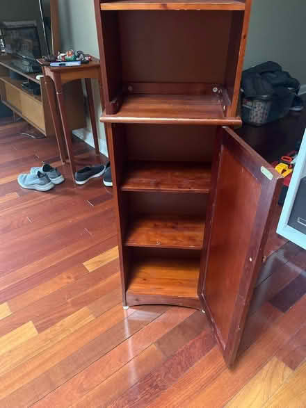 Photo of free Narrow book shelf w door (Cambridgeport) #2
