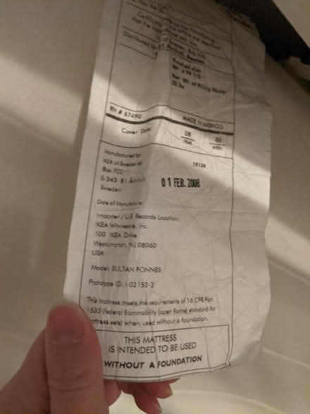 Photo of free IKEA Queen Mattress for Futon/Bed (Takoma DC) #3