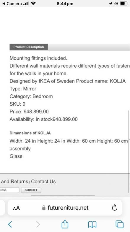 Photo of free Mirror-Ikea (Emerson’s Green BS16) #1