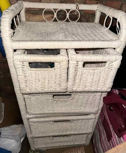 Photo of free White wicker chest of drawers (Nascot Wood WD17) #1