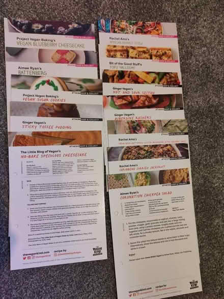 Photo of free A dozen vegan recipe cards (Tattenhoe MK4) #1