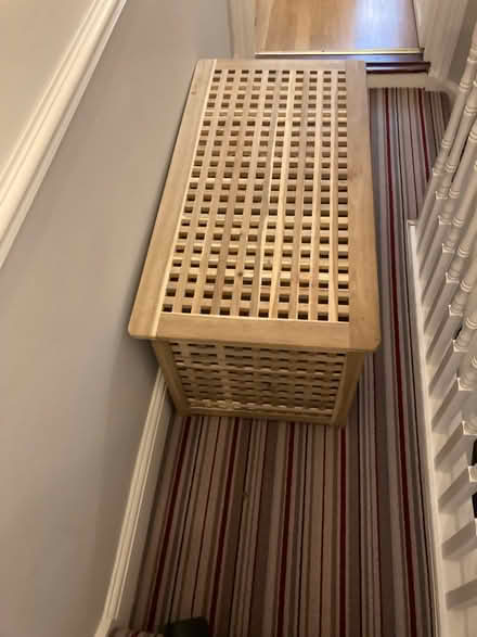 Photo of free Wooden storage/linen basket (W14) #1