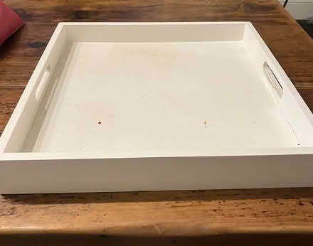 Photo of free White square tray (HX1 (town centre).) #1