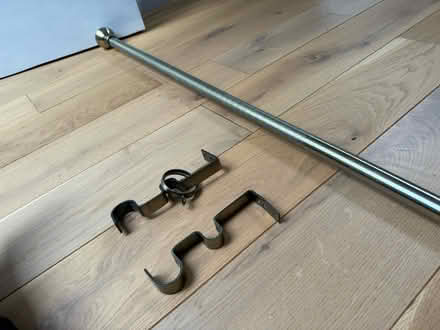 Photo of free Brass curtain pole with brackets (Southsea PO4) #2