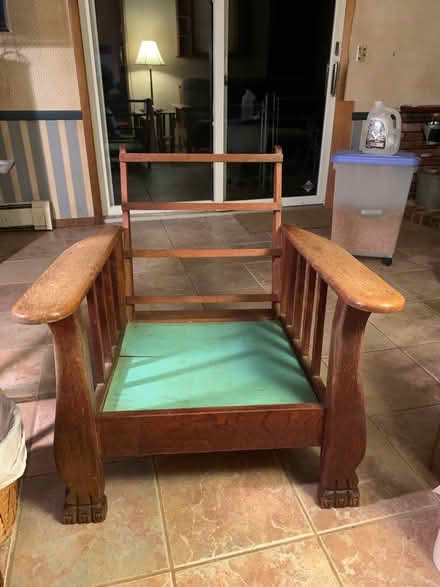 Photo of free Oak chair with paws (South Brunswick Fresh Ponds) #1