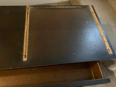 Photo of free Dark wooden side table w drawer (Christleton CH3) #3