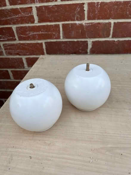 Photo of free 2 white round furniture feet (Drayton OX14) #1