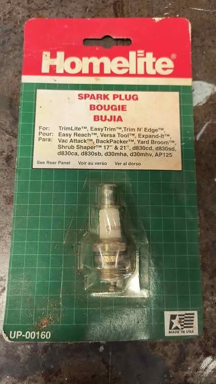 Photo of free Homelite UP-00160 Spark plug (Westmont) #1