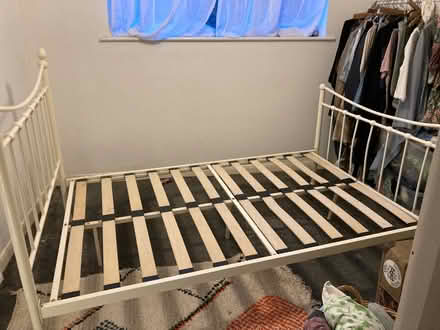 Photo of free Metal double bed frame (Hove) #1