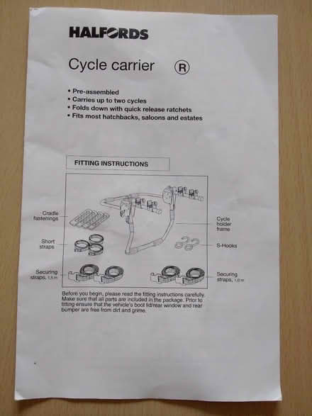 Photo of free Cycle carrier (North Devon District EX36) #1