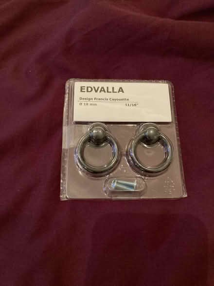 Photo of free 2 x 18mm Black Ikea Door Drop/Pull Handles, Unused (Putney SW15) #1