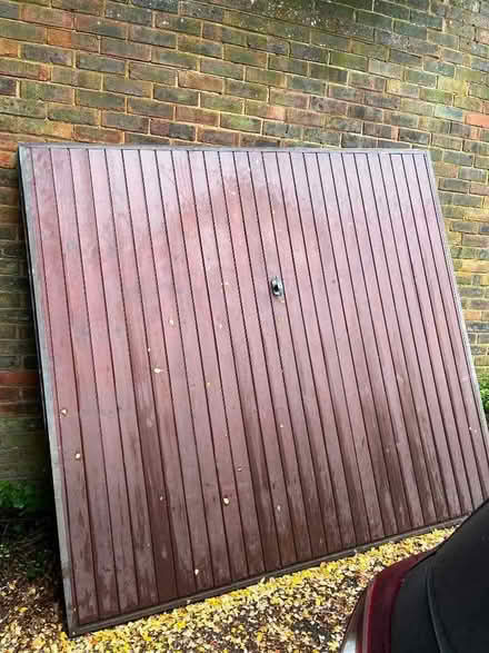 Photo of free Old Marley wooden garage door (up and over door) (Dane Mead RG24) #1