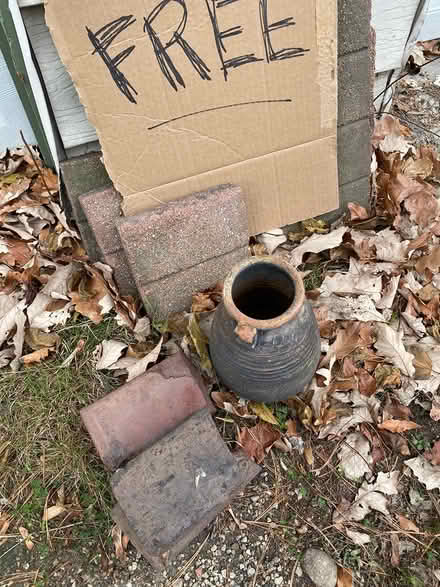 Photo of free Pavers and Ceramic Vase (Wilmette) #1