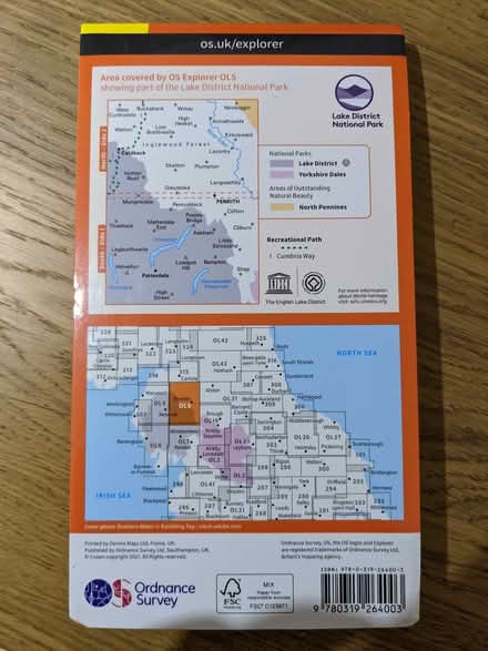 Photo of free OS Explorer OL5 (NE Lake District) (Shandon, EH11) #1