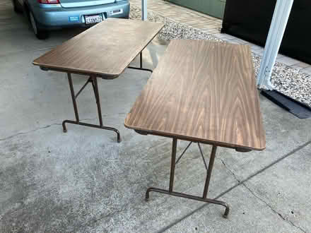 Photo of free 2 folding tables (North Sunnyvale) #1