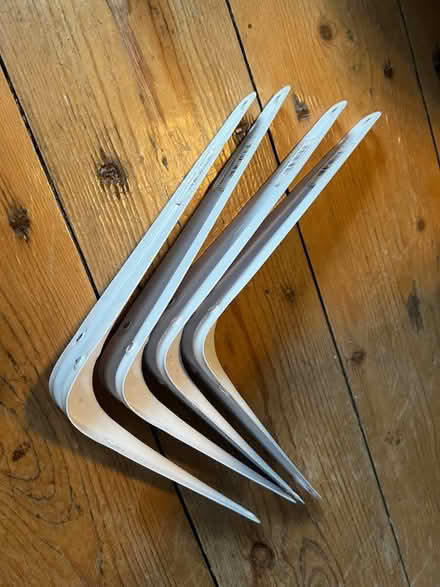 Photo of free 4No of white shelf brackets 8” x 6” (Marple SK6) #2