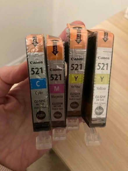 Photo of free Canon PIXMA 521 printer cartridges (C/M/Y/BK) (Woking GU21) #2