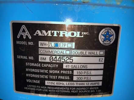 Photo of free Amtrol WH-7L Hot Water Maker (Lansing) #3