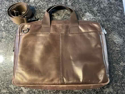 Photo of free 15" Knomo Brown Leather Laptop Case with Strap (Maida Vale W9) #3