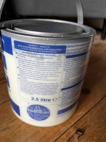 Photo of free 2.5l Dulux Matt Apple White (Marple SK6) #2