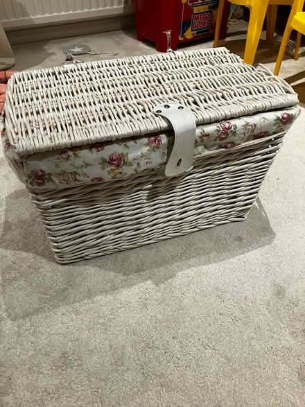 Photo of free White wicker basket (Westbury BA13) #1